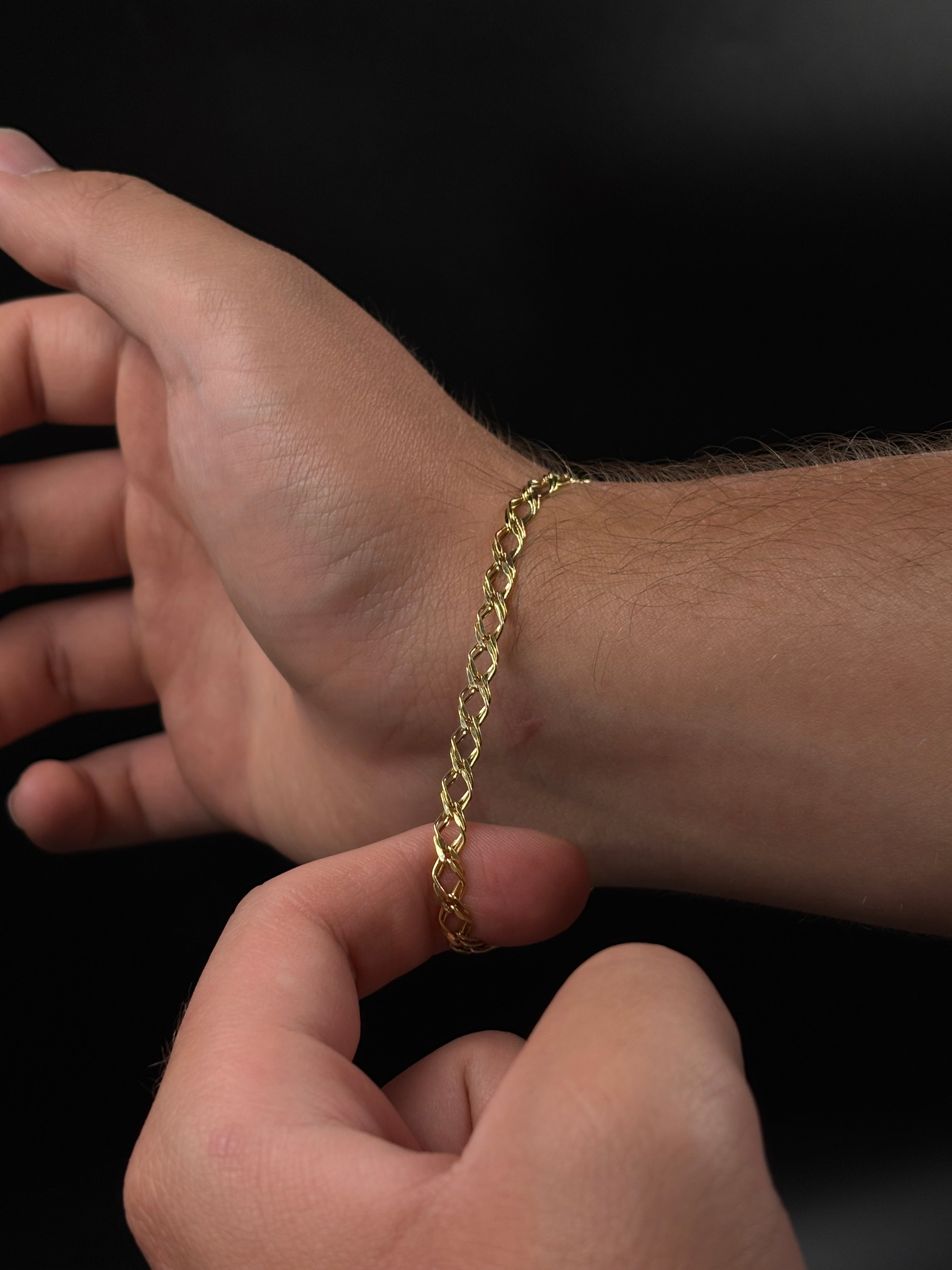 Pulso Doble Rombo (Oro Italiano)