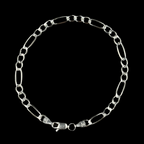 Pulso Fígaro 3x1 Adiamantado 5 mm (Plata .925)