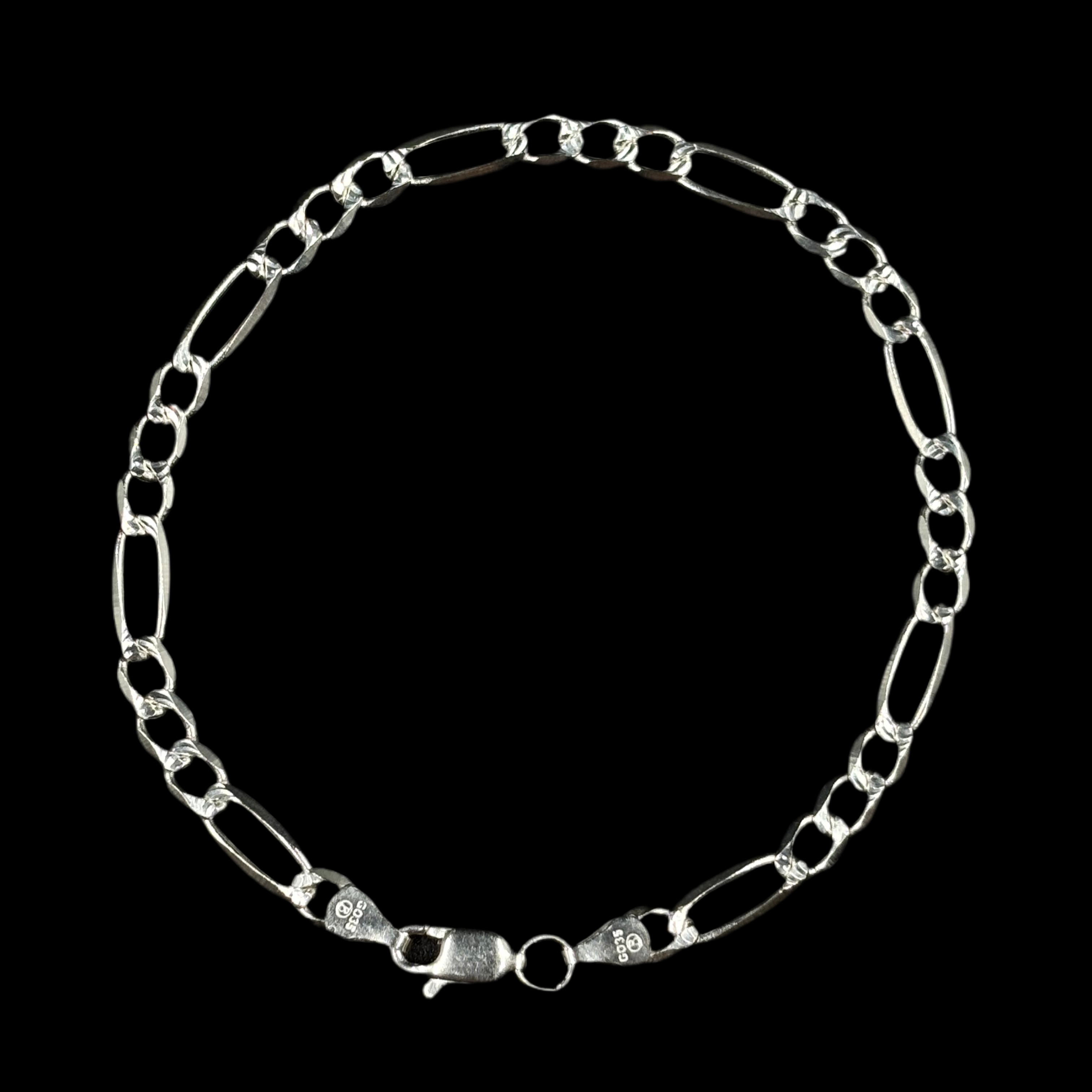 Pulso Fígaro 3x1 Adiamantado 5 mm (Plata .925)