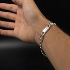Pulso Fígaro 3x1 Adiamantado 8 mm (Plata .925)