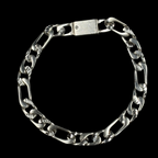 Pulso Fígaro 3x1 Adiamantado 8 mm (Plata .925)