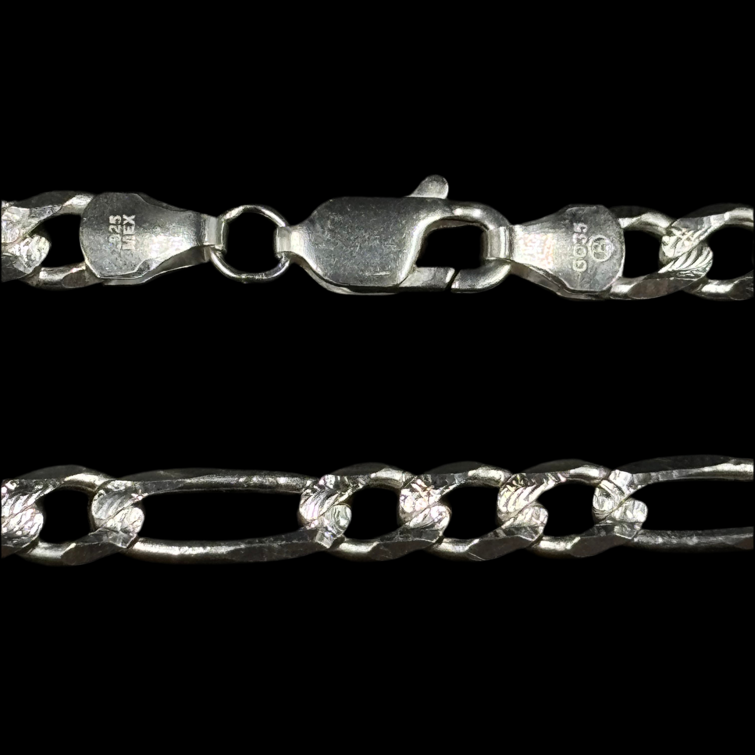 Pulso Fígaro 3x1 Adiamantado  6 mm (Plata .925)