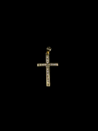 Dije Cruz Zirconias (Oro Italiano)