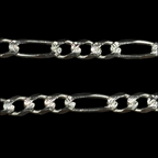 Pulso Fígaro 3x1 Adiamantado  6 mm (Plata .925)