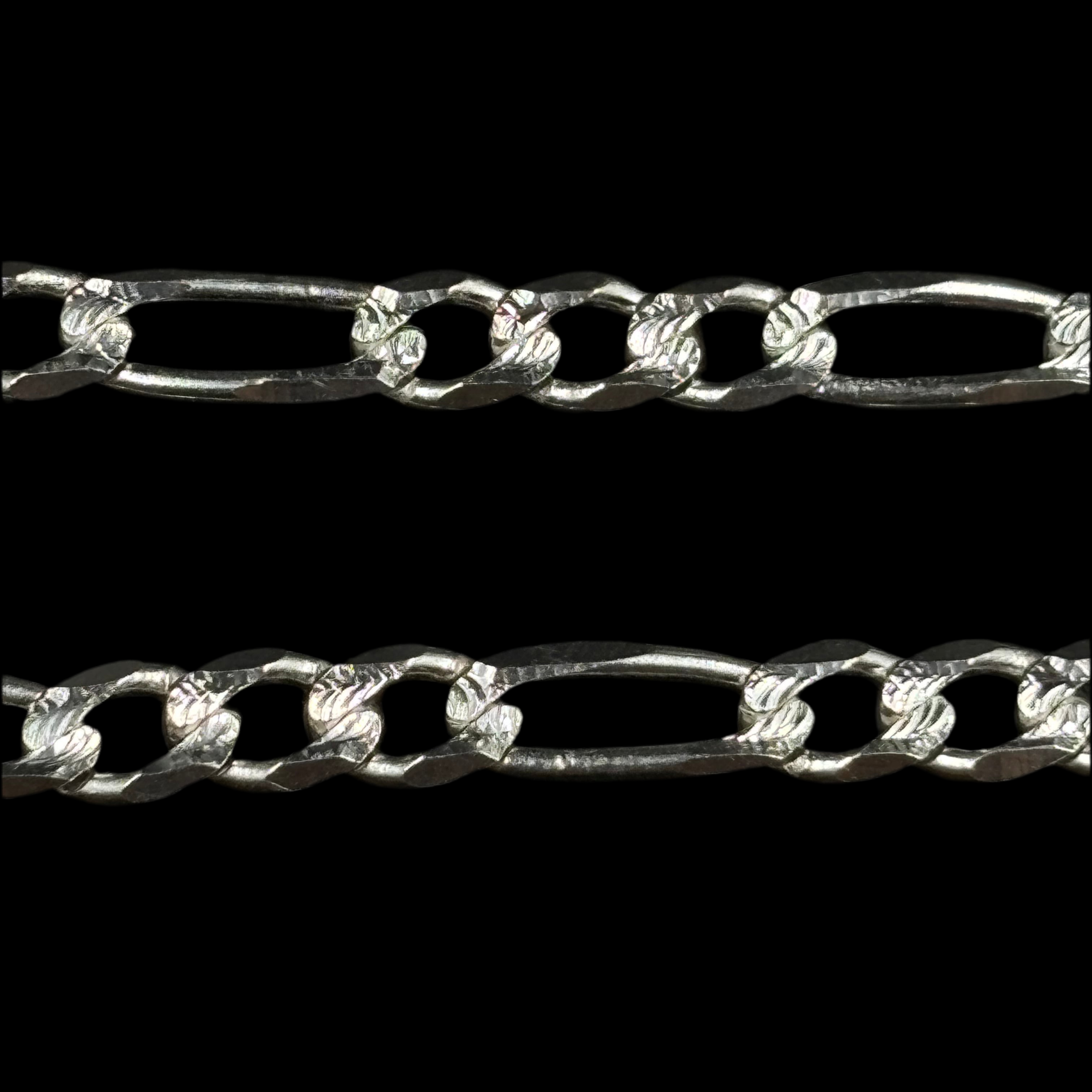 Pulso Fígaro 3x1 Adiamantado  6 mm (Plata .925)
