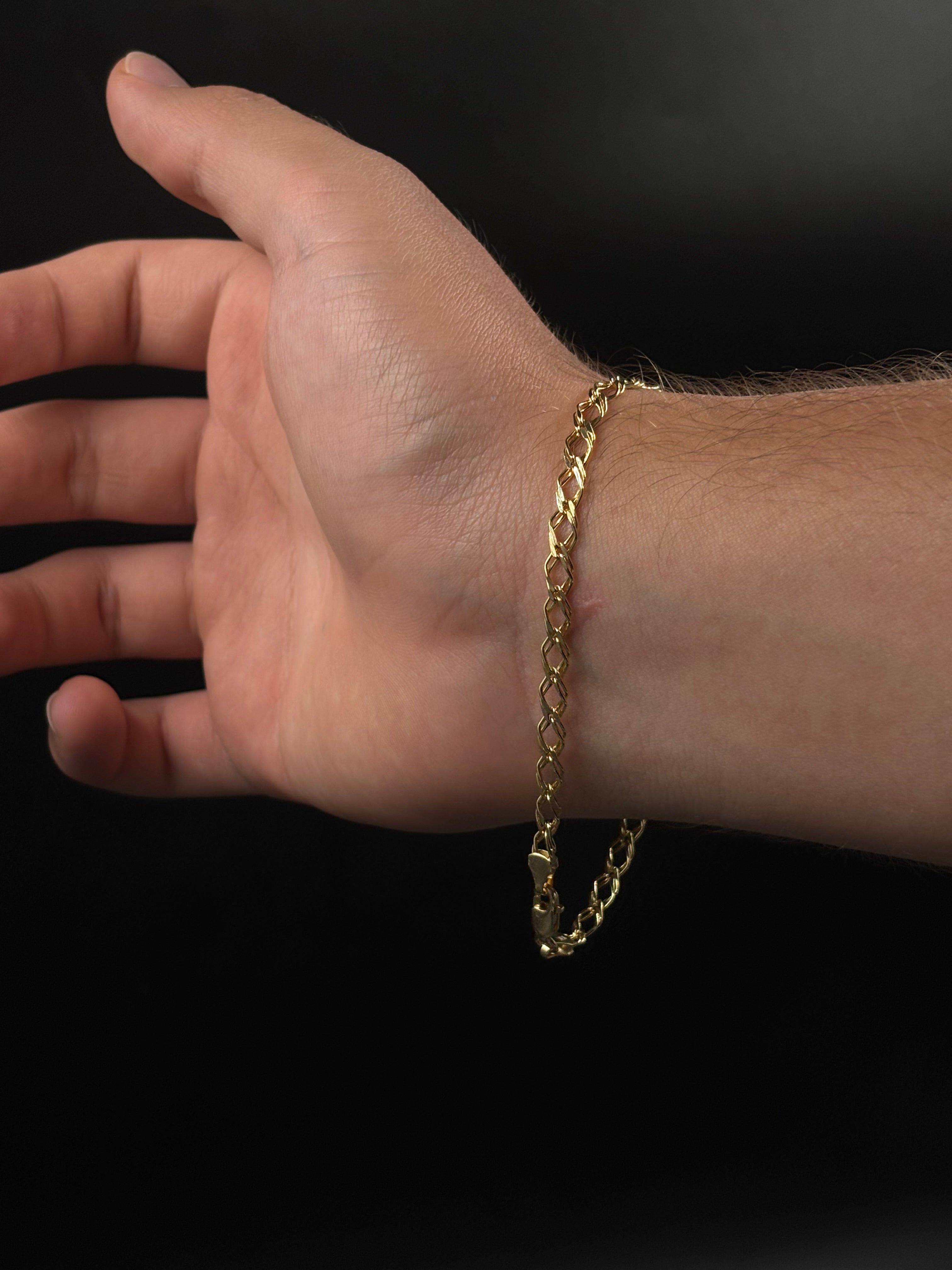 Pulso Doble Rombo (Oro Italiano)