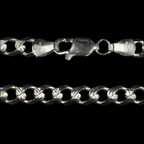 Pulso Barbado Adiamantado 6 mm (Plata .925)