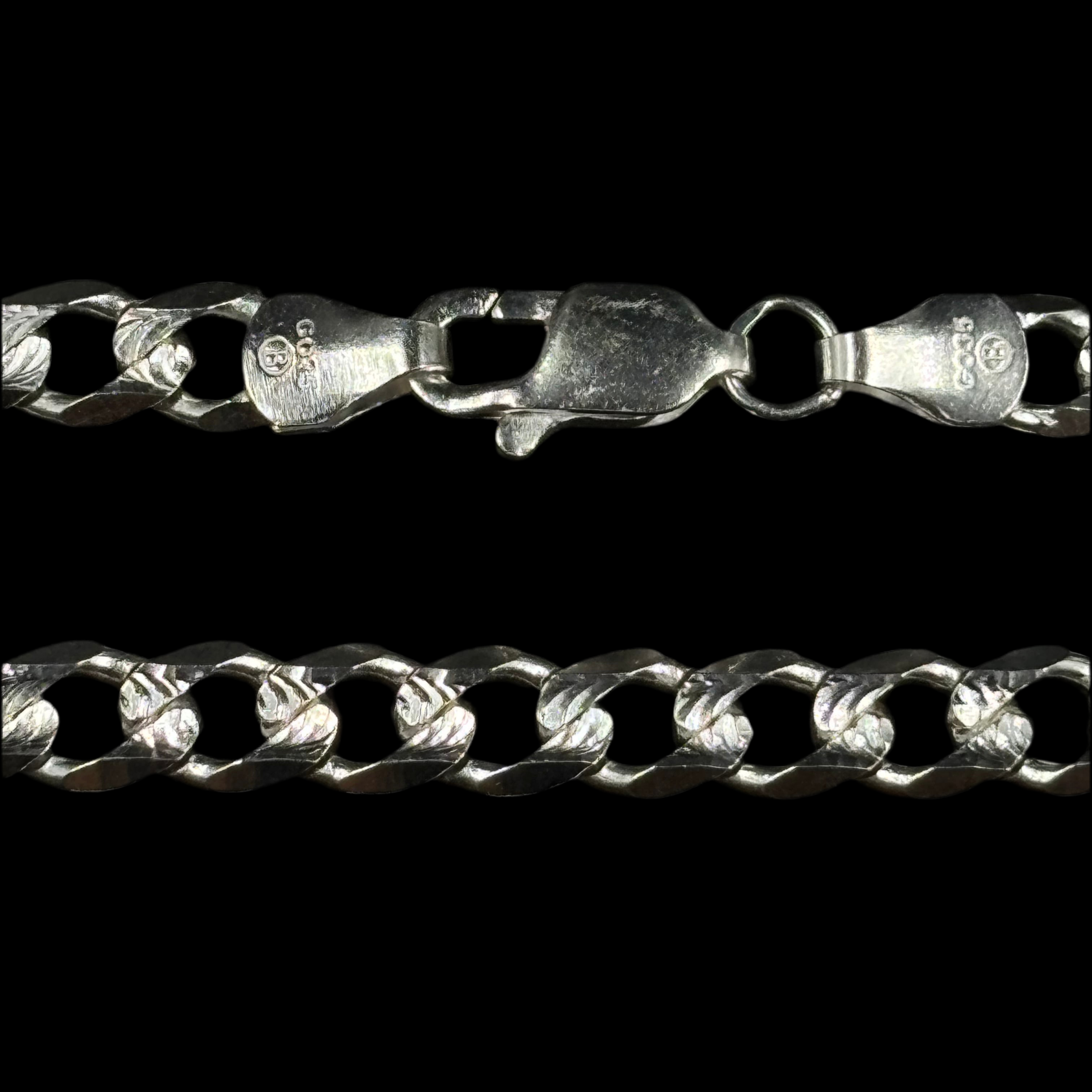 Pulso Barbado Adiamantado 6 mm (Plata .925)