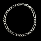 Pulso Fígaro 3x1 Adiamantado  6 mm (Plata .925)