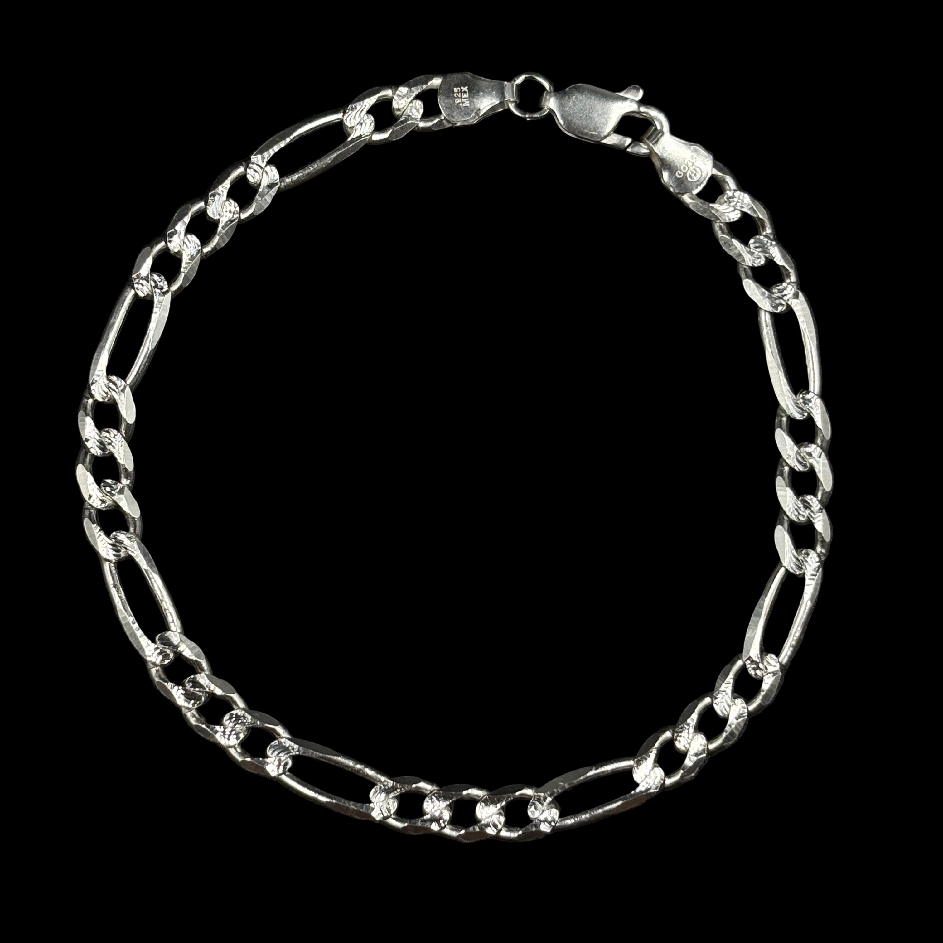 Pulso Fígaro 3x1 Adiamantado  6 mm (Plata .925)