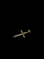 Dije Cruz Zirconias (Oro Italiano)