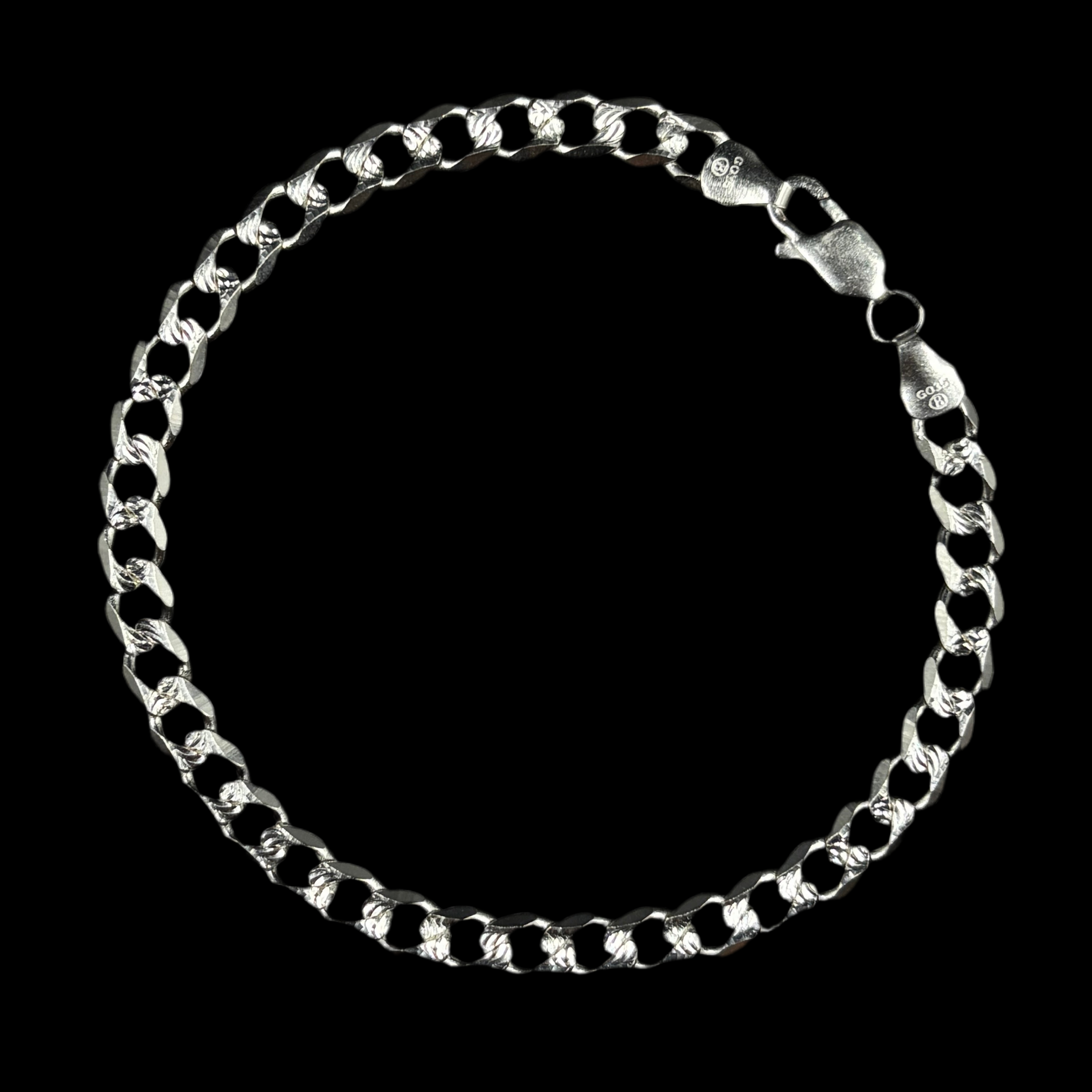 Pulso Barbado Adiamantado 6 mm (Plata .925)